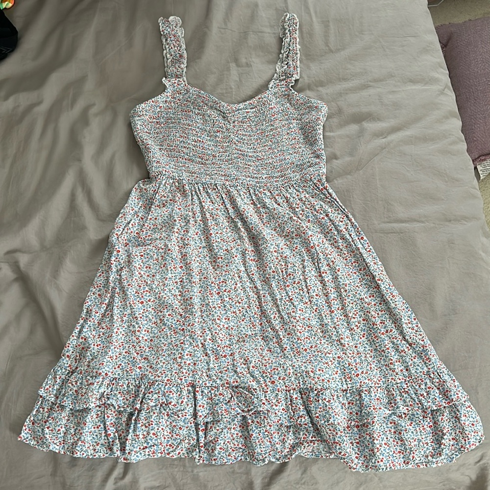 forever 21 rouched flower dress